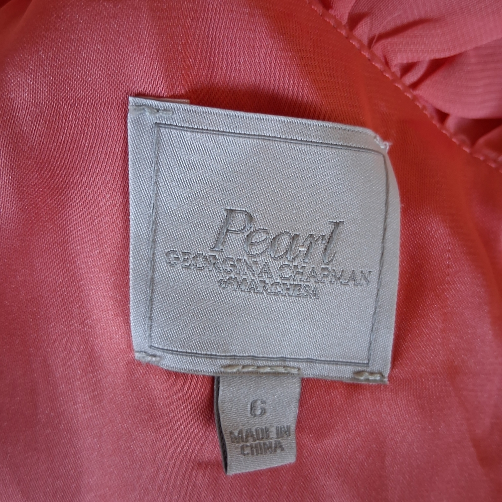 Pearl Coral One-Shoulder Ruffle Dress - Picture 3 of 7